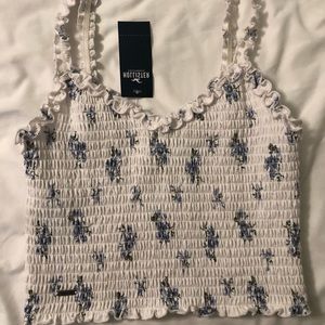 hollister smocked ruffle cami